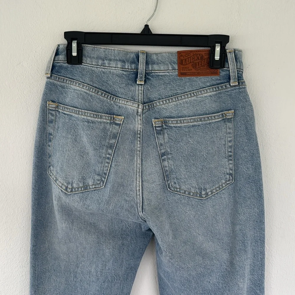 Lucky Brand Legend rhinestone 90s loose high rise crop light wash jeans size 25 - Picture 7 of 13